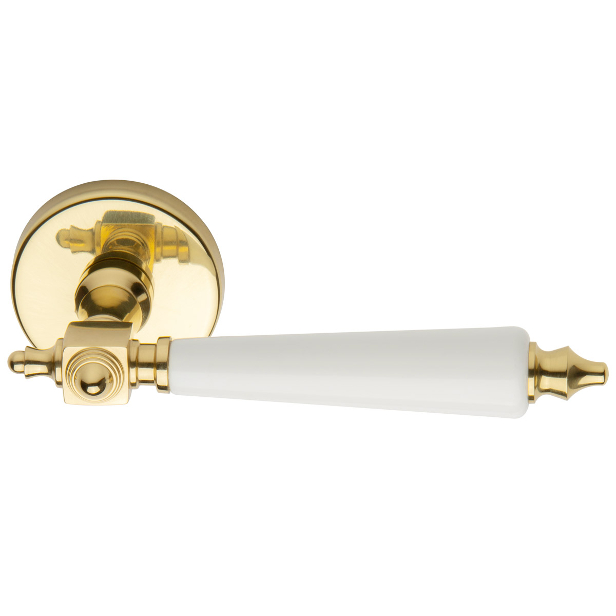 Ottone lucido/legno bianco