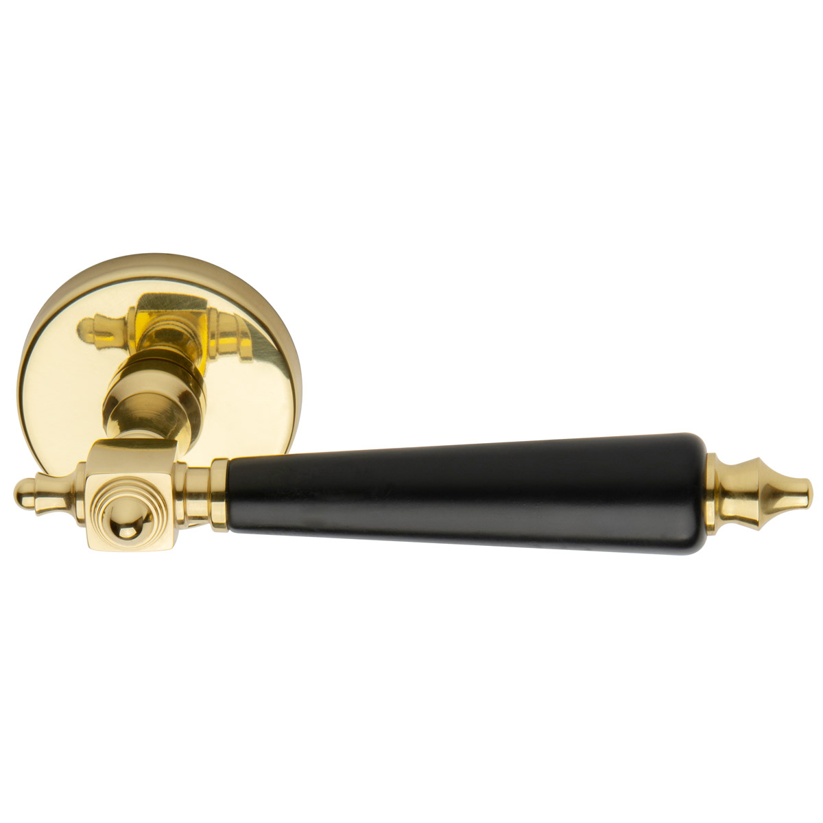 Ottone lucido/legno nero