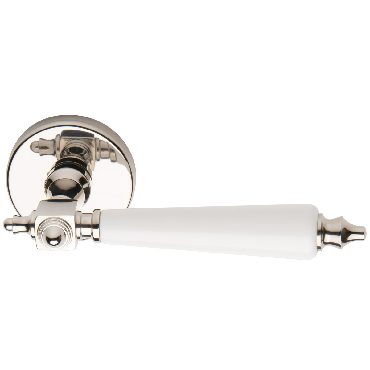 Nickel lucido/legno bianco